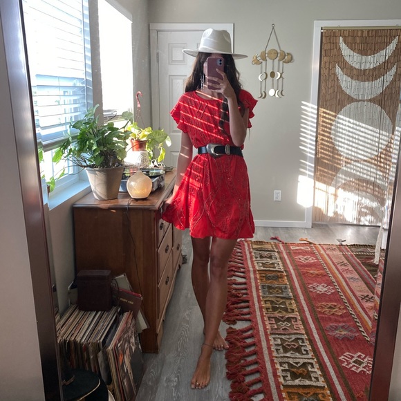 Free People red goddess dress ☪️❤️